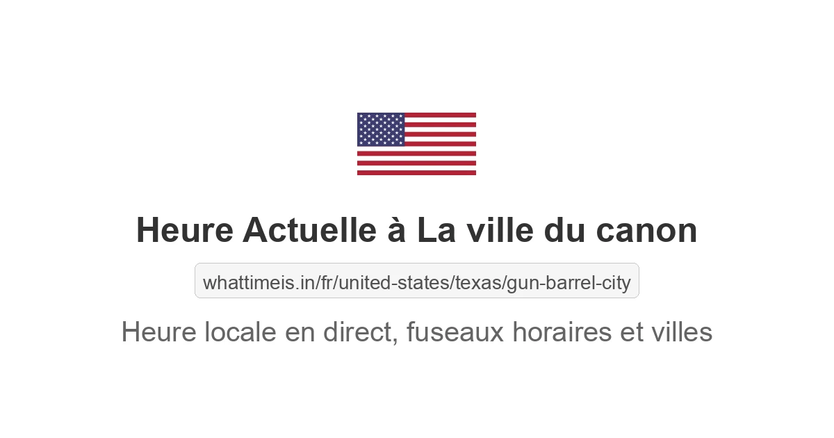 Heure actuelle à La ville du canon
