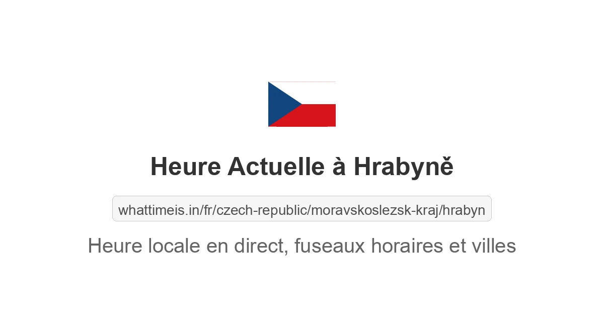 Heure actuelle à Hrabyně