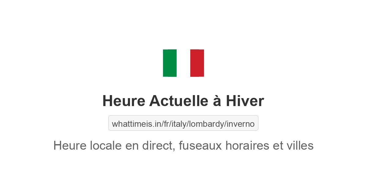 Heure actuelle à Hiver