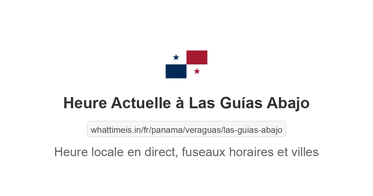 Heure actuelle à Las Guías Abajo