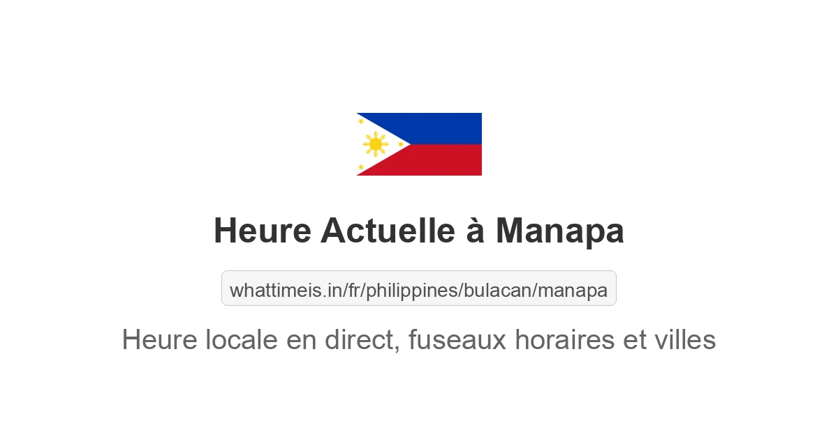 Heure actuelle à Manapa