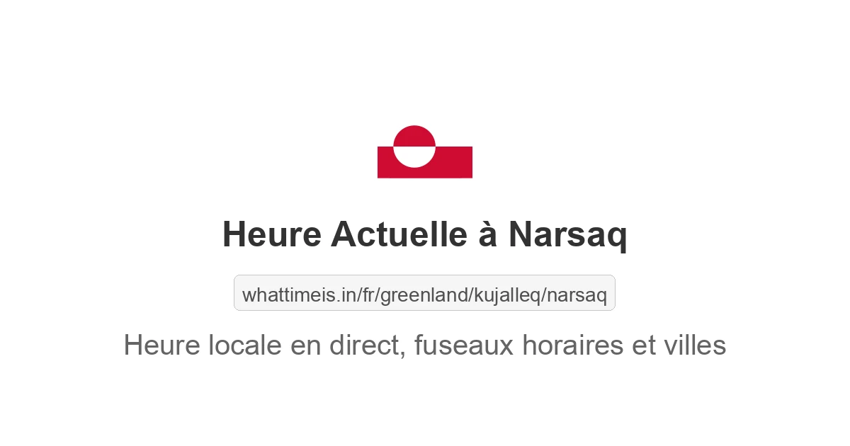 Heure actuelle à Narsaq
