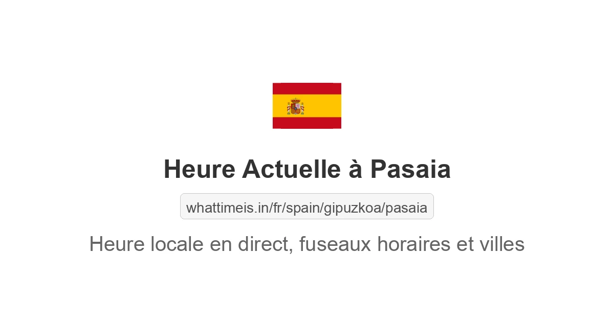 Heure actuelle à Pasaia