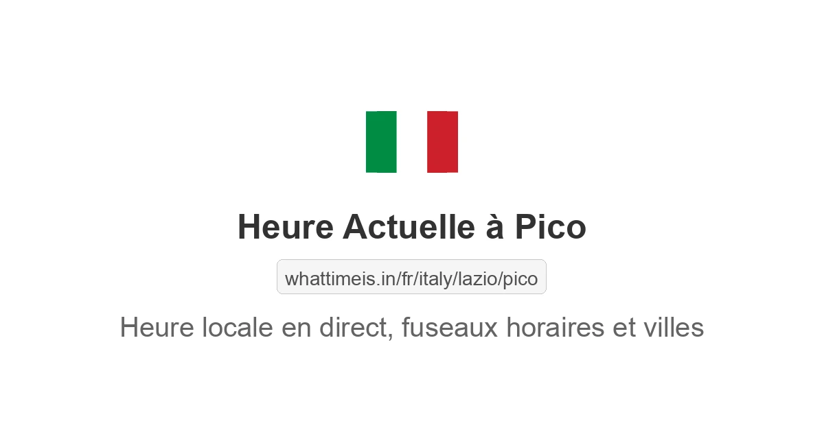 Heure actuelle à Pico