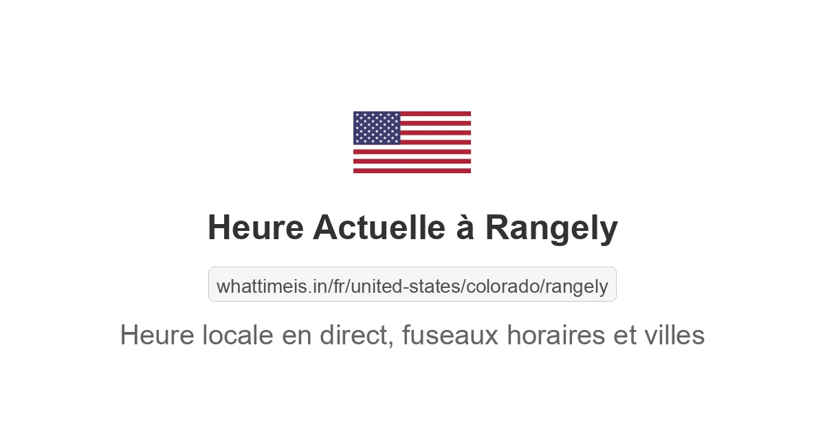 Heure actuelle à Rangely