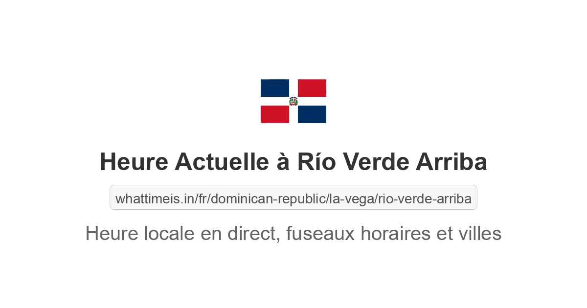 Heure actuelle à Río Verde Arriba