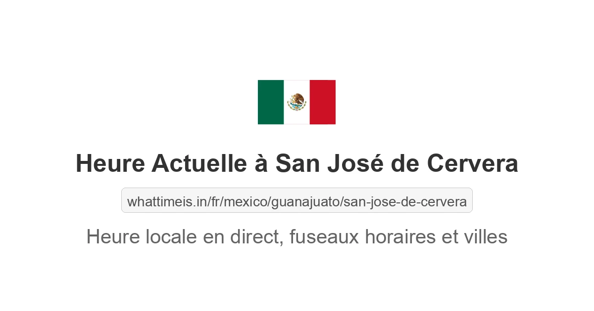 Heure actuelle à San José de Cervera