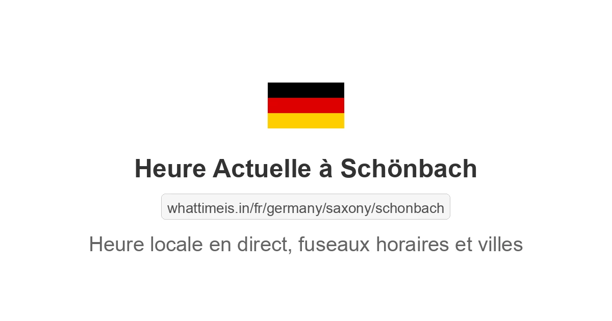 Heure actuelle à Schönbach