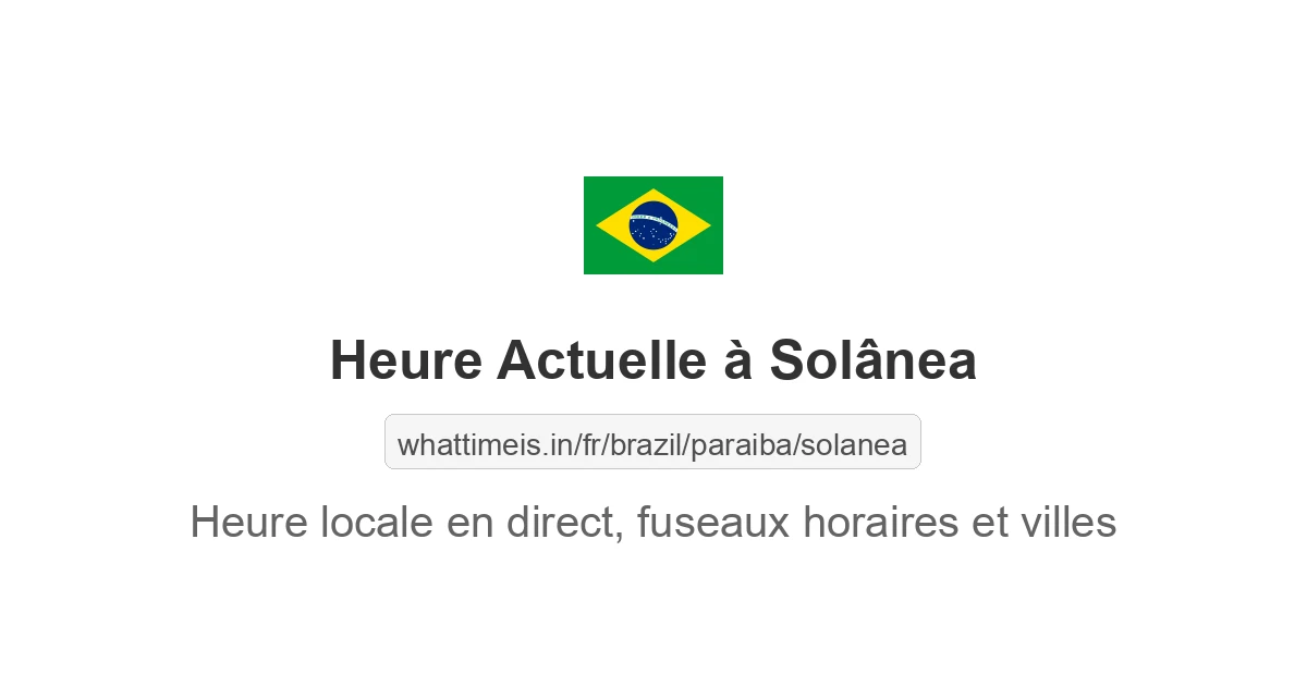 Heure actuelle à Solânea