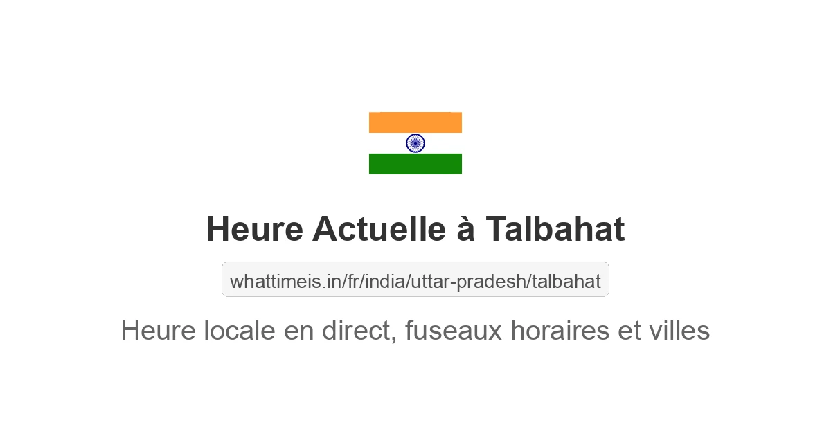Heure actuelle à Talbahat