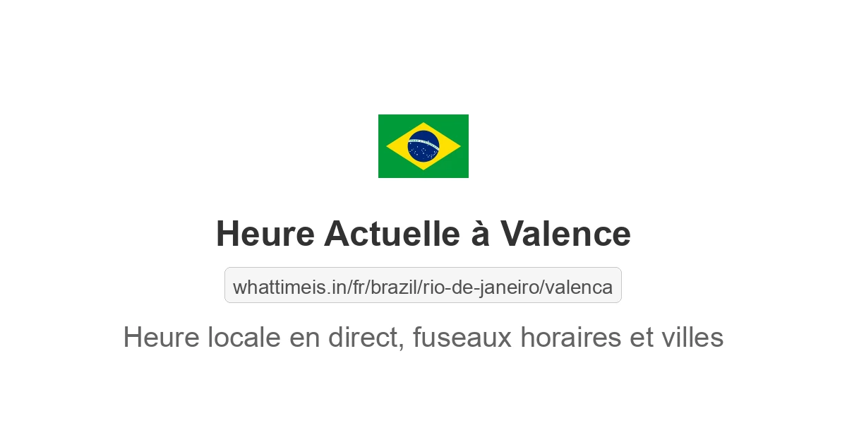 Heure actuelle à Valence