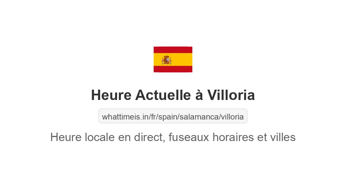 Heure actuelle à Villoria