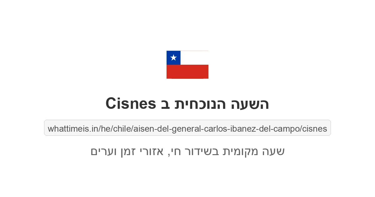מה השעה ב-Cisnes עכשיו