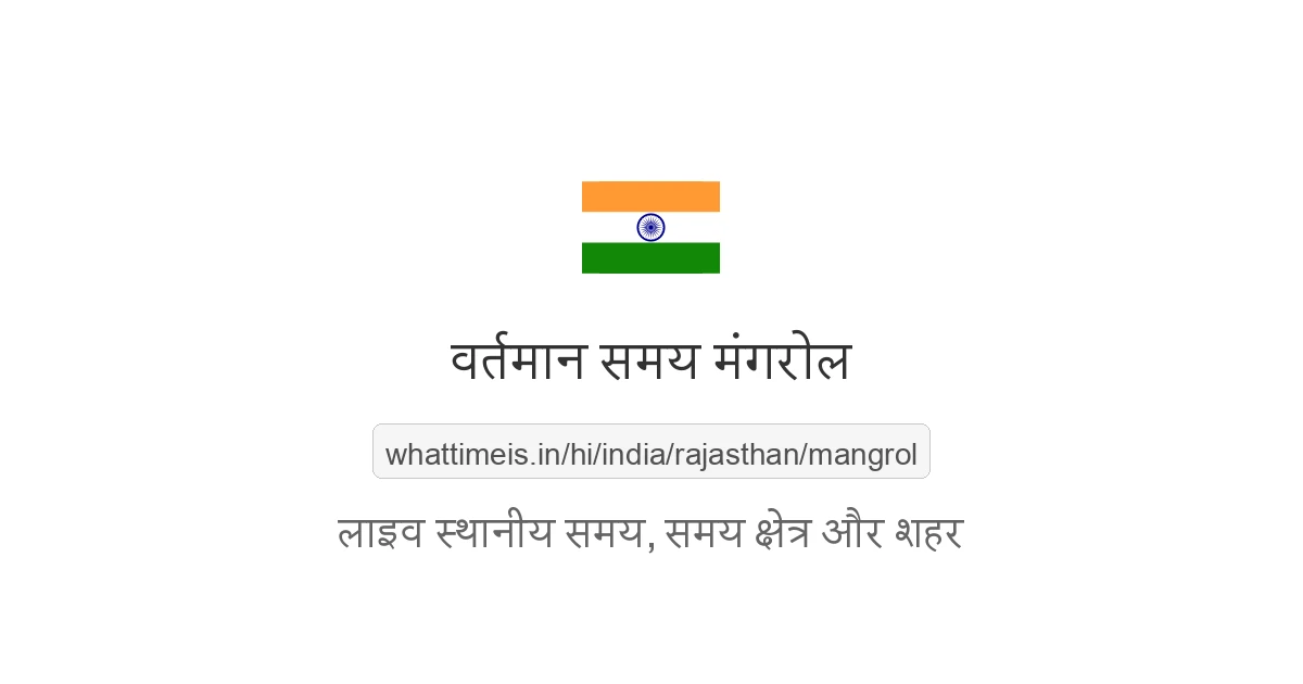 मंगरोल में अभी समय क्या है