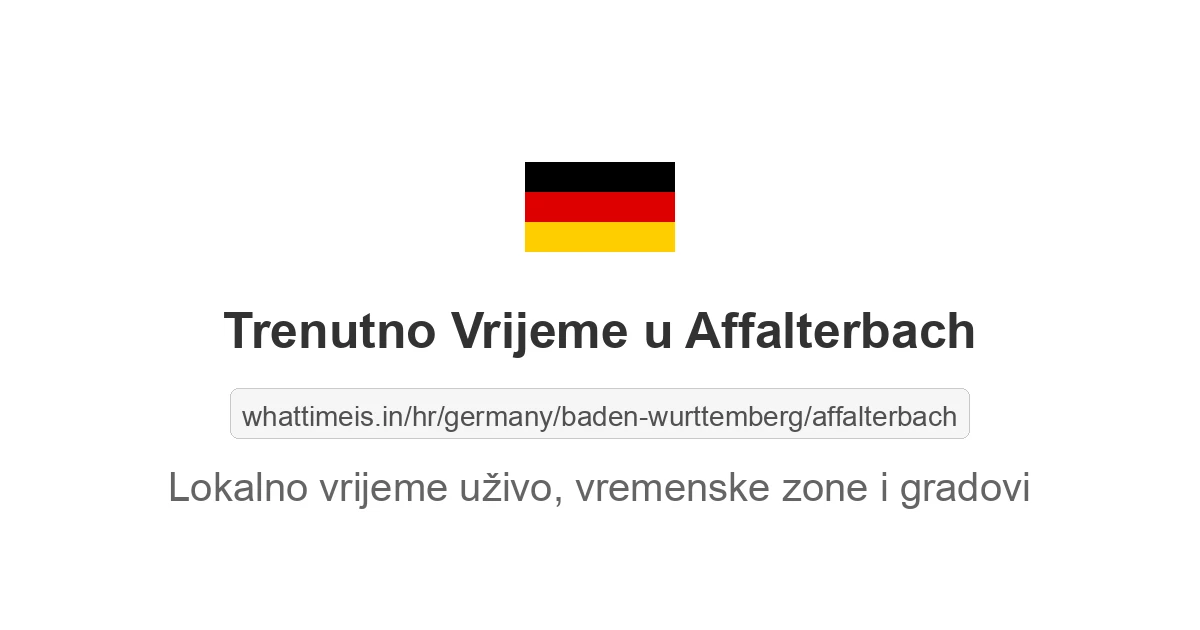 Koliko je sati u: Affalterbach
