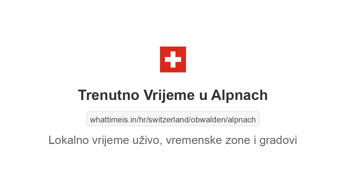 Koliko je sati u: Alpnach