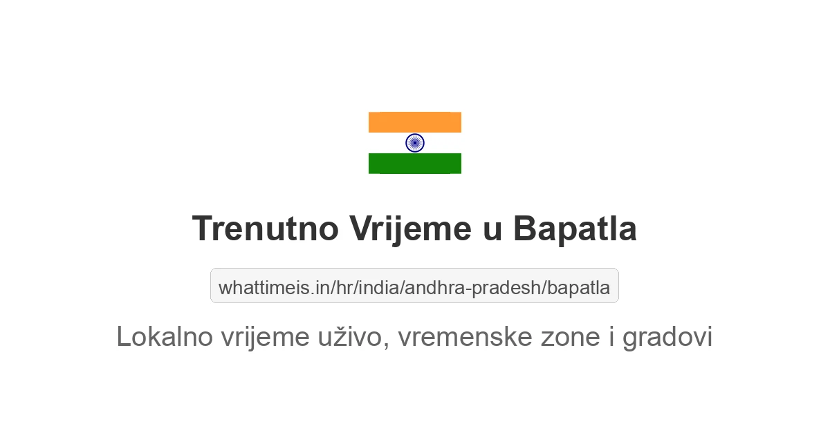 Koliko je sati u: Bapatla