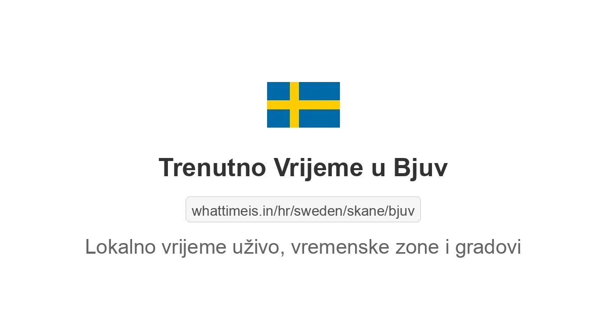 Koliko je sati u: Bjuv