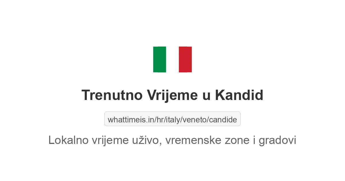 Koliko je sati u: Kandid