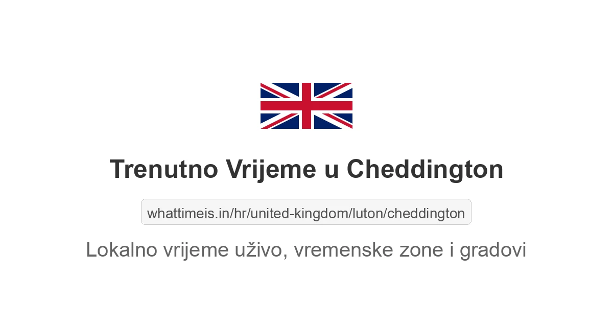 Koliko je sati u: Cheddington