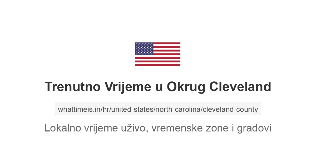 Koliko je sati u: Okrug Cleveland