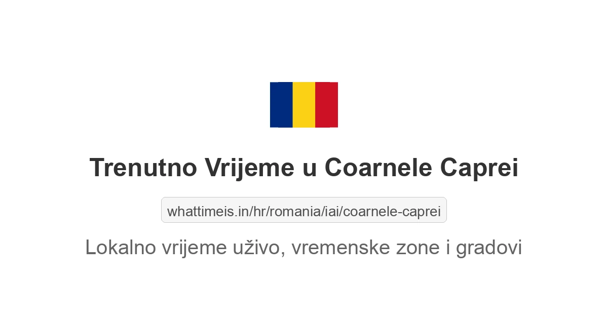 Koliko je sati u: Coarnele Caprei