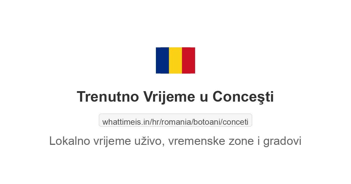 Koliko je sati u: Conceşti