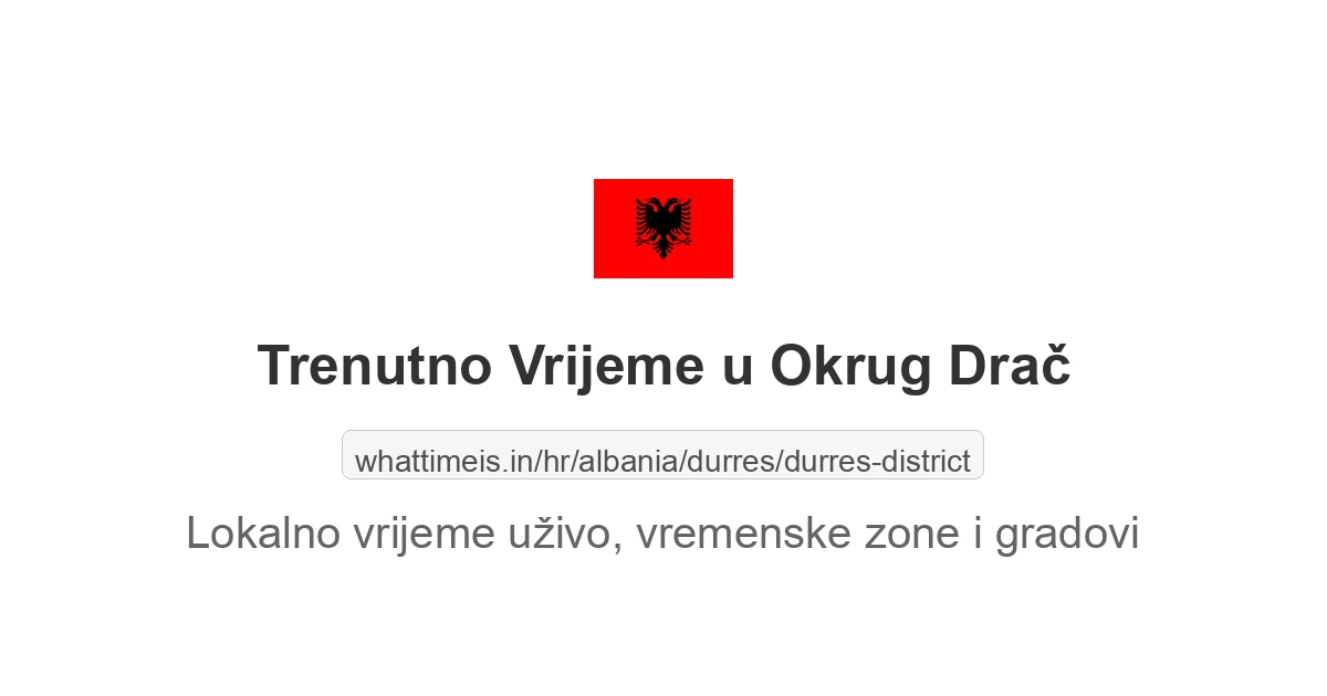 Koliko je sati u: Okrug Drač