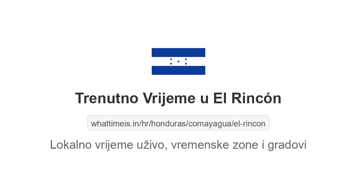 Koliko je sati u: El Rincón