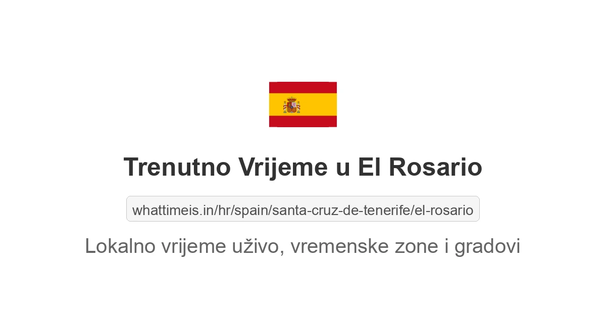 Koliko je sati u: El Rosario