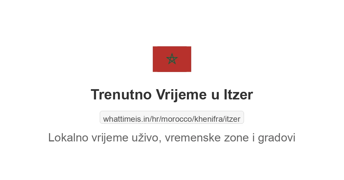 Koliko je sati u: Itzer