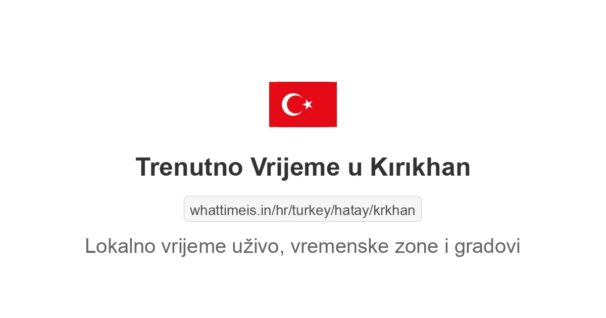 Koliko je sati u: Kırıkhan