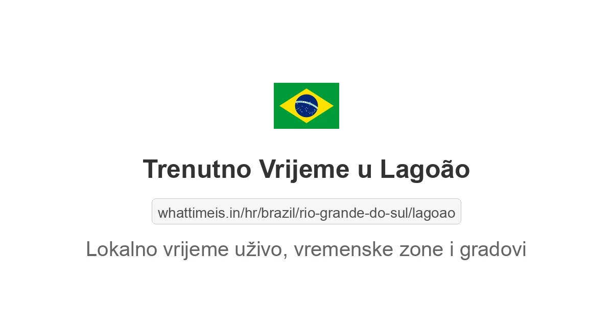 Koliko je sati u: Lagoão