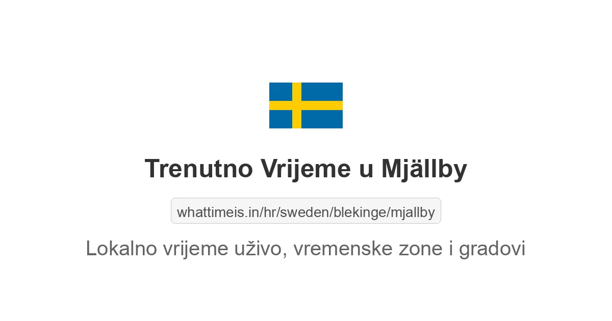 Koliko je sati u: Mjällby