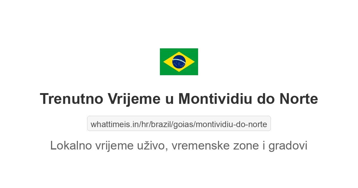 Koliko je sati u: Montividiu do Norte