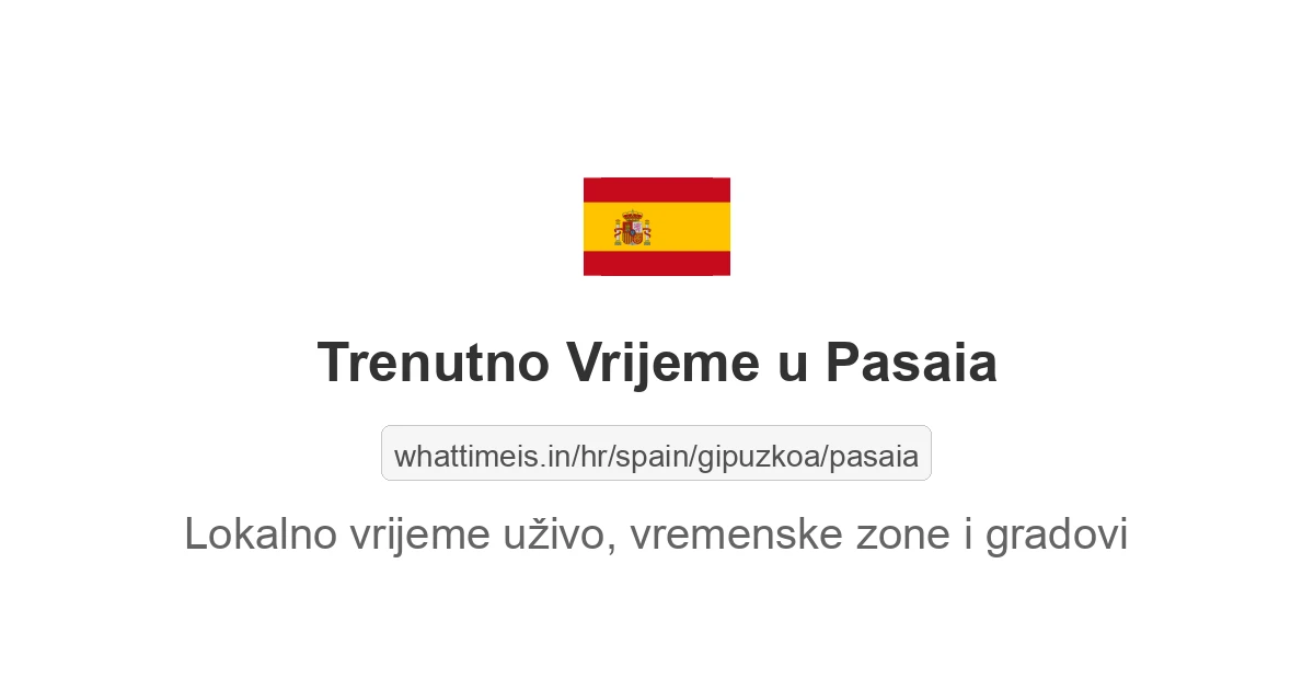 Koliko je sati u: Pasaia