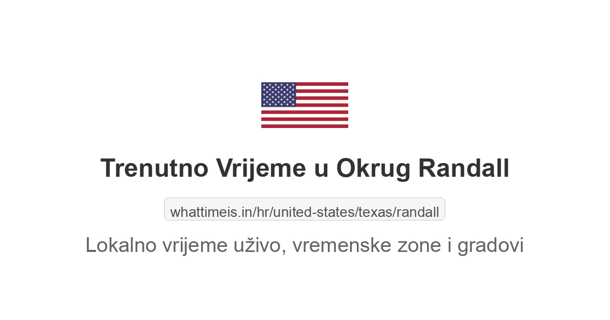 Koliko je sati u: Okrug Randall