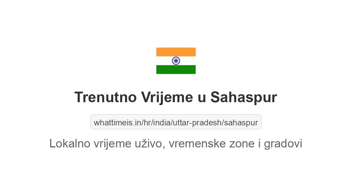 Koliko je sati u: Sahaspur