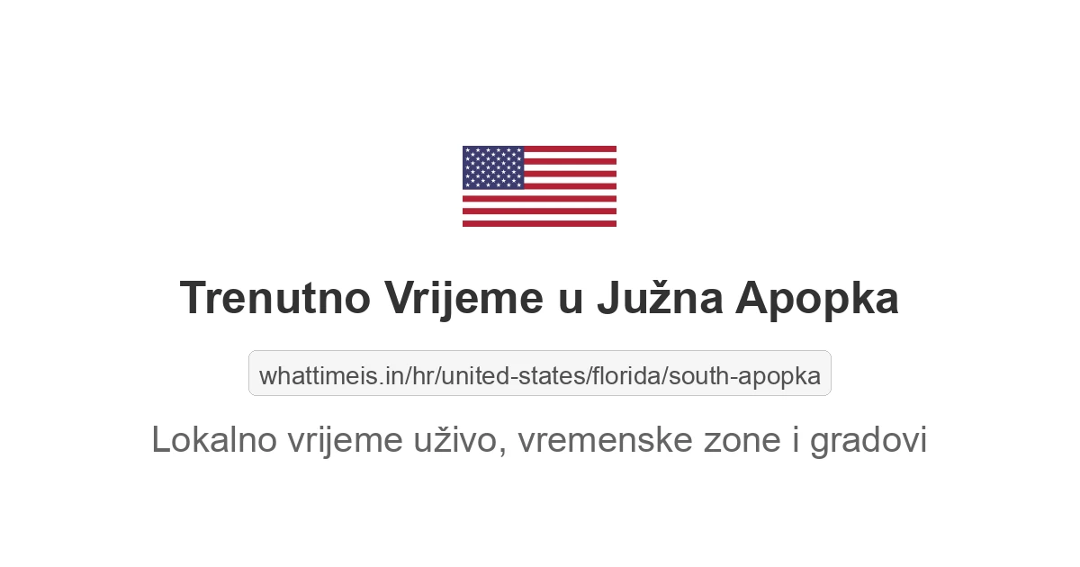 Koliko je sati u: Južna Apopka