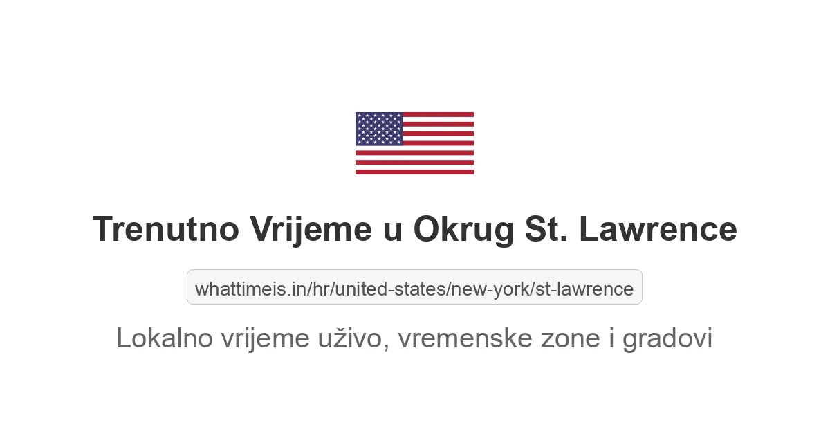 Koliko je sati u: Okrug St. Lawrence
