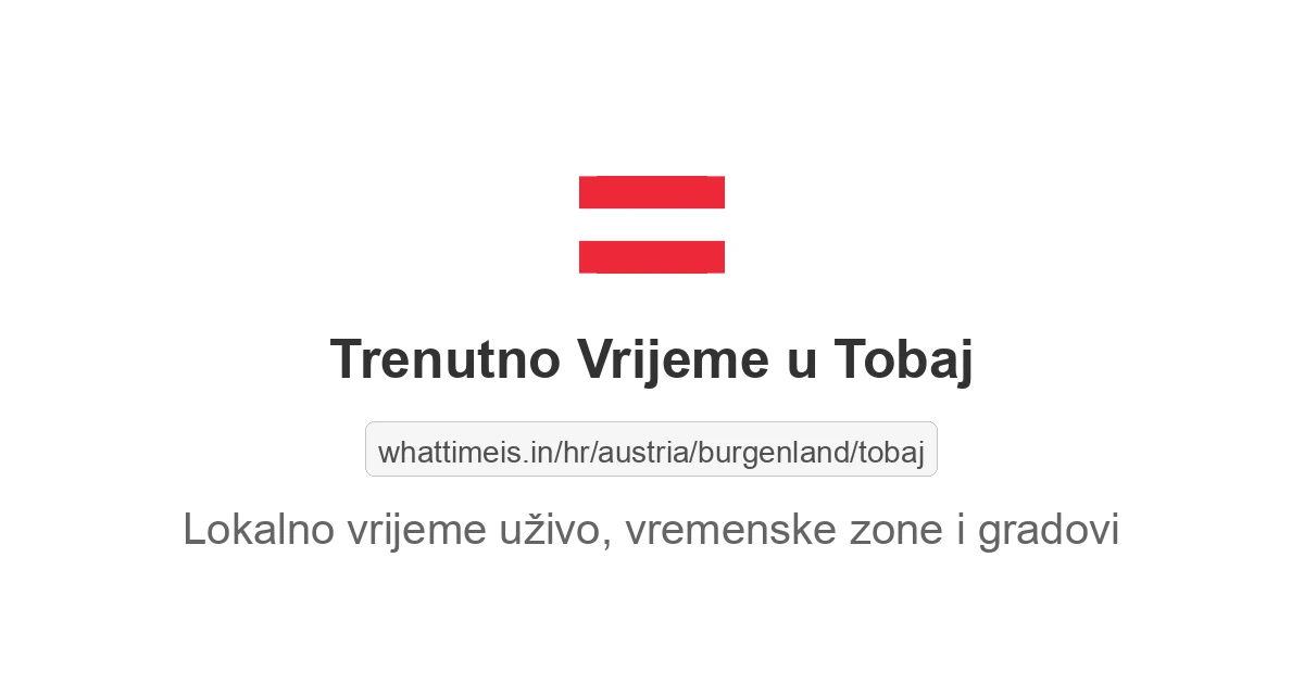 Koliko je sati u: Tobaj