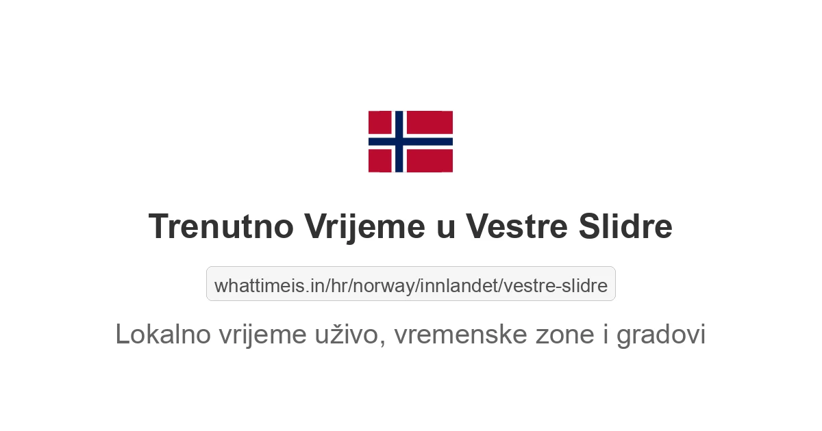 Koliko je sati u: Vestre Slidre