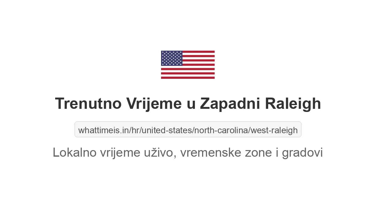 Koliko je sati u: Zapadni Raleigh