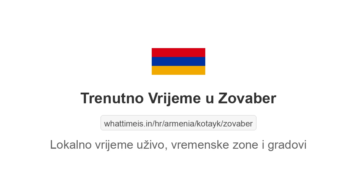 Koliko je sati u: Zovaber