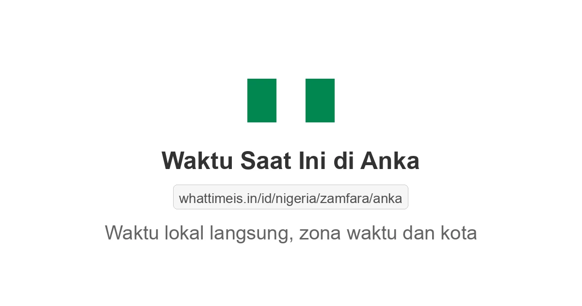 Jam berapa sekarang di: Anka