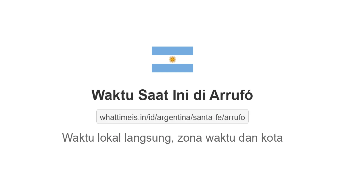 Jam berapa sekarang di: Arrufó