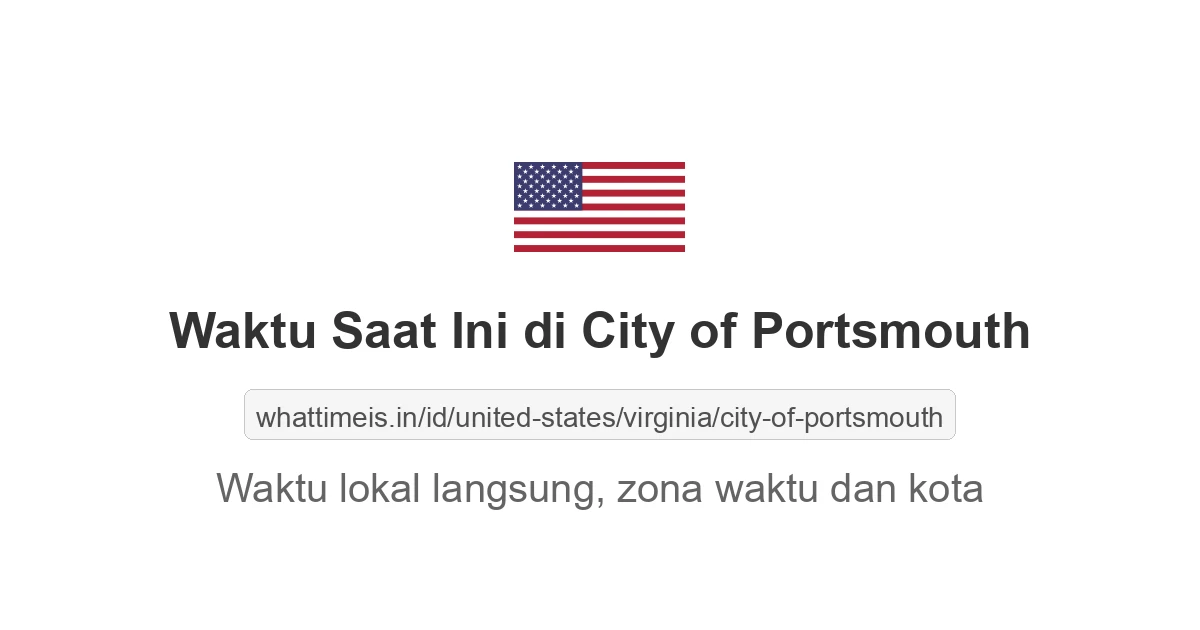 Jam berapa sekarang di: City of Portsmouth