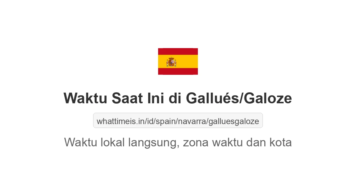 Jam berapa sekarang di: Gallués/Galoze