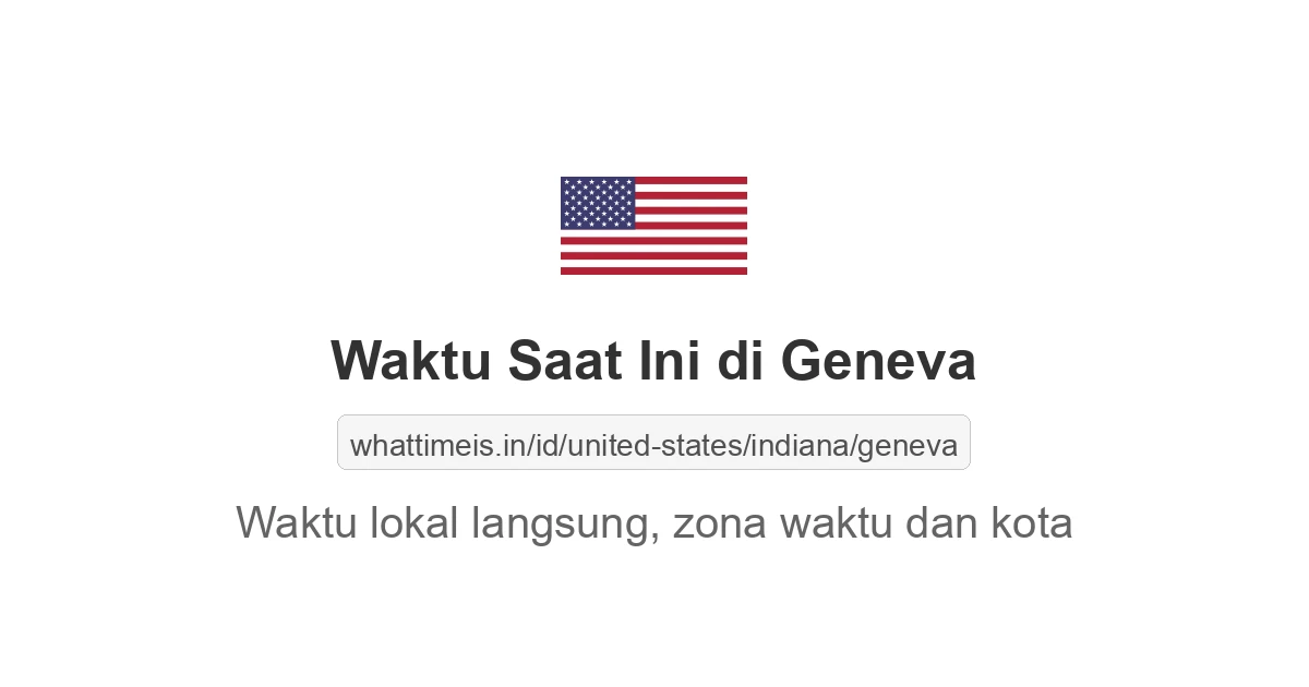 Jam berapa sekarang di: Geneva