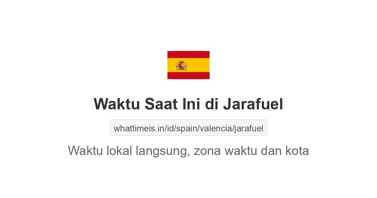 Jam berapa sekarang di: Jarafuel